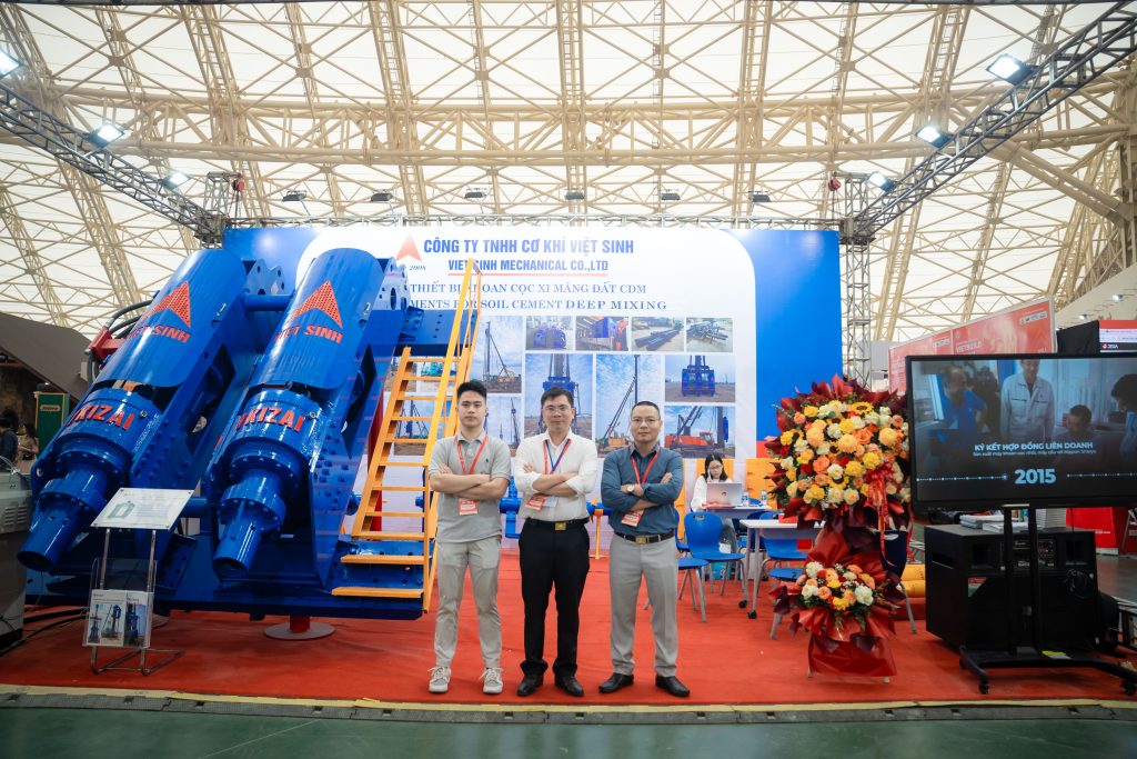 Thiết bị xi măng đất CDM _ xử lý nền đất yếu_triển lãm Vietbuild_VEC